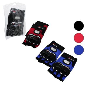 PARMAKSIZ MOTORCU KORUYUCU ELDİVEN RENKLİ - STANDART TEK BOY (5286)