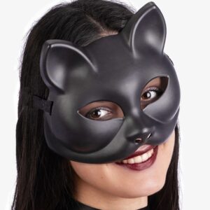 Siyah Renk Lüks Kedi Maskesi 12x13 Cm