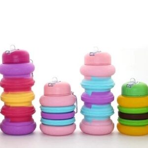 Katlanabilir Portatif Silikon Su Şişesi 500 Ml