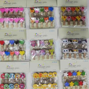 10'lu Şekilli Ahşap Mandallar 3.5cm (10'lu Set-10 Paket)