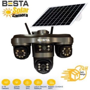 3+3+3 MP WİFİ SOLAR KABLOSUZ GÜVENLİK KAMERASI BS-2089