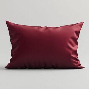 İpek Dokulu Mikrosaten Saten Yastık Kılıfı 50x70 (2’li Set) – Bordo – Saç ve Cilt Dostu