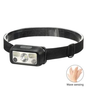 Hs-43 Sensörlü Şarjlı Type-c Çok Amaçlı Kırmızı Işıklı Kafa Lambası