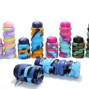 Katlanabilir Portatif Silikon Su Şişesi 500 Ml