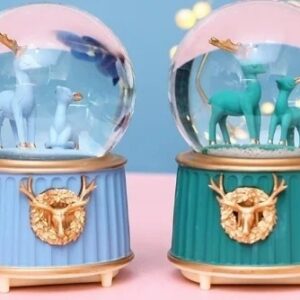 Mavi-yeşil Geyik Kar Küresi Küçük Boy