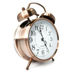 ANKAVERSE® Nostaljik Çalar Saat – Retro Tasarım, Sessiz Akan Mekanizma, Yüksek Sesli Alarm, Masa ve Komodin İçin Dekoratif Saat