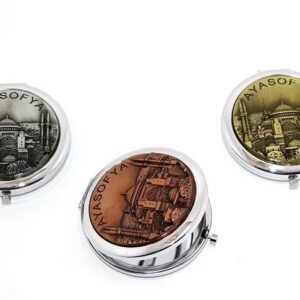 Metal İstanbul Temalı Yöresel Kabartmalı El Aynası 2alk110