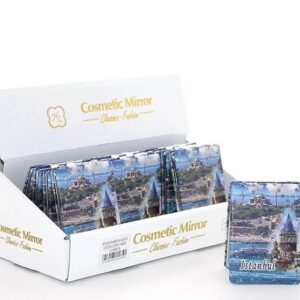 Taşlı İstanbul Tasarımı El Aynası İnce