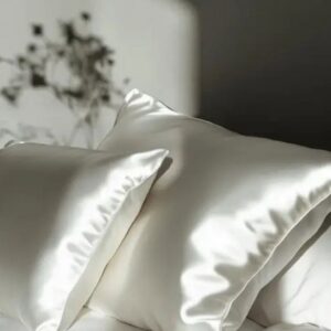 2’li  İpek Dokulu Saten Yastık Kılıfı 50x70 – Beyaz – Mikrosaten, Saç ve Cilt Dostu