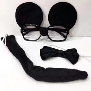 Mickey Mouse Gözlüğü Papyonu Kuyruğu Seti