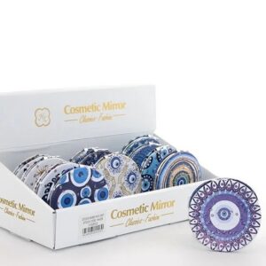 Taşlı Nazar Boncuklu El Aynası İnce