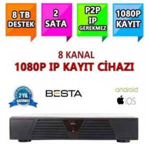 NVR-5108 NVR IP 8 Kanal Kamera Kayıt Cihazı - ESEECLOUD