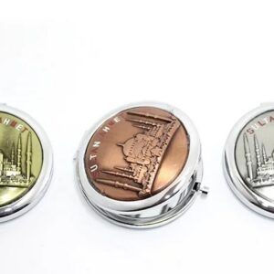 Metal İstanbul Temalı Yöresel Kabartmalı El Aynası 2alk112