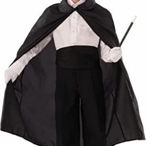 Sihirbaz Pelerini 90 Cm Ve Sihirbaz Şapkası Siyah Renk Çocuk Boy